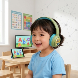 Kids Training ENC Headphones Mesh Networking One to Many High-definition <strong>Audio</strong> Quality Wireless Over-Ear Earphones - Product Image 1