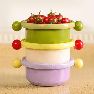 Nueva Cesta de Drenaje de Doble Capa con Alto Valor Estético, Cesta de Limpieza 2 en 1 para Frutas y Verduras - Product Image 4