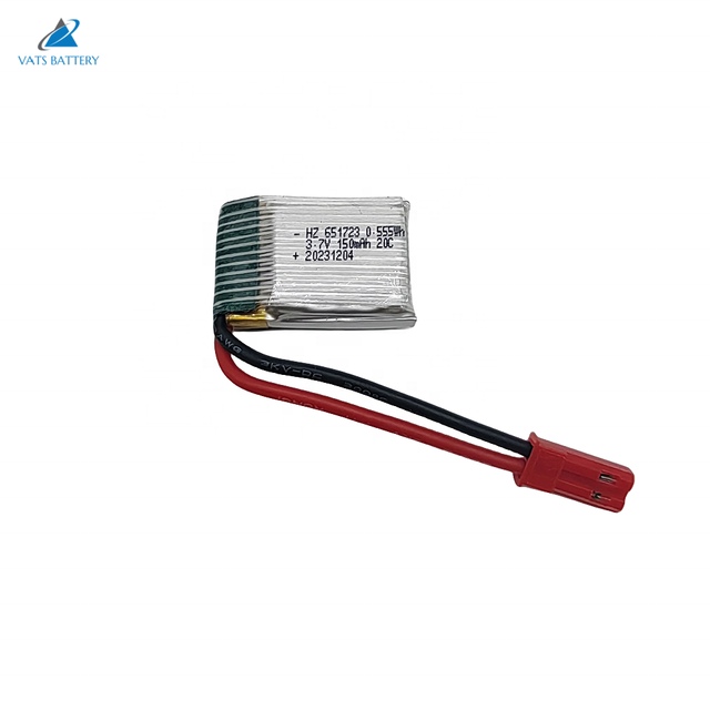 Factory 3.7V 150mAh 20C 651723 Lipo Lithium Li-polymer Battery 6.5x17x23mm for Rc Helicopter by VATS