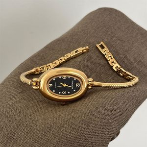 Nuevo Reloj de Pulsera para Mujer 2025, Reloj de Pulsera con Incrustaciones de Oro, Estilo Retro, Simple, Vintage, Pequeño - Product Image 4