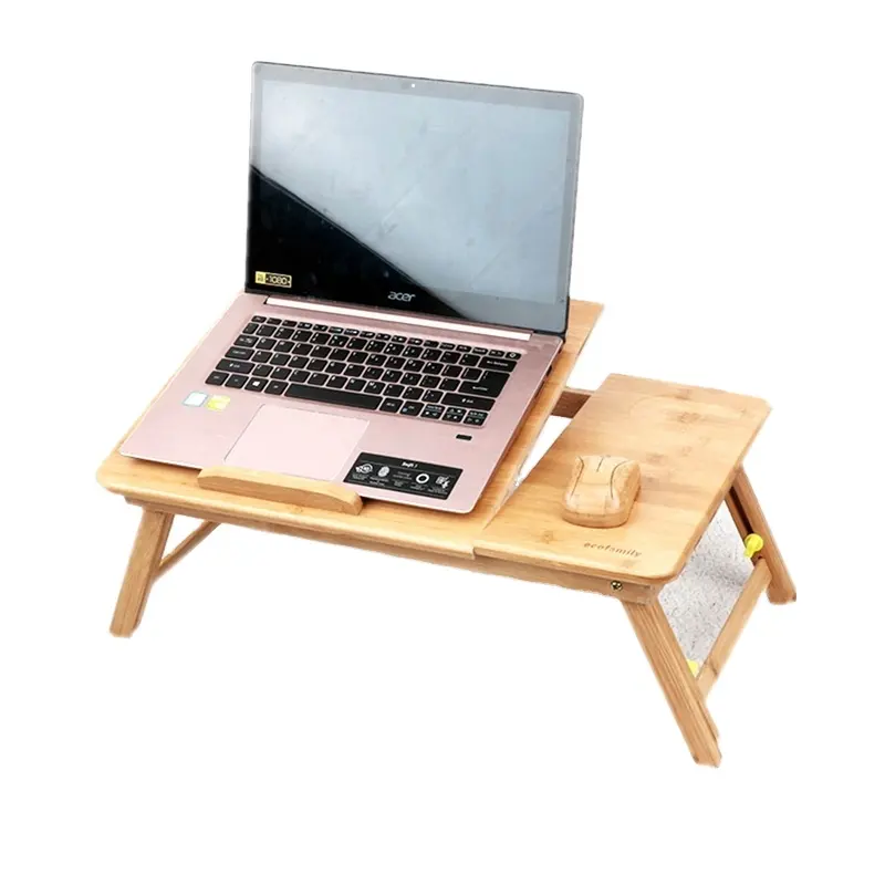 Lit de bureau d'ordinateur multifonctionnel en bambou Mini canapé portable pliable Table d'ordinateur portable pour s'asseoir au sol