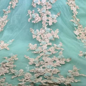 Gaun Pesta Jancember LSMU152 Hijau Mint Model Ball Gown Tanpa Tali dengan Hiasan Bunga 3D untuk Quinceanera dan Pernikahan dengan Pita di Belakang - Product Image 6