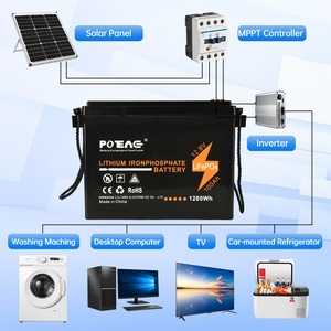 Batería de Repuesto LiFePO4 para Reemplazo de Baterías de Plomo-Ácido, 12.8V 100Ah, IP67 Impermeable, 4000 Ciclos, BMS Integrado con Aplicación para Uso Marino - Product Image 1