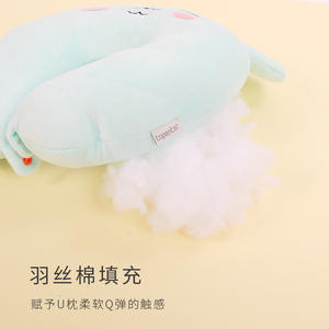 หมอนรองคอรูปตัว U ลายสัตว์น่ารัก 28x26x14 ซม. หมอนเดินทางพกพาสำหรับผู้ใหญ่ หมอนโพลีเอสเตอร์เนื้อนุ่ม พร้อมการดูแลรักษาแบบซักมือ - Product Image 2