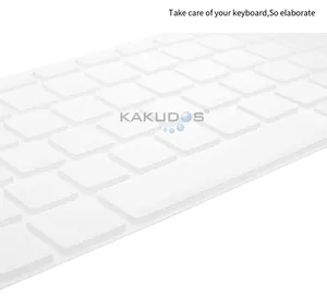 Kakudos Ultra ince şeffaf silikon su geçirmez toz geçirmez klavye cilt Mac Laptop için tüm boyut