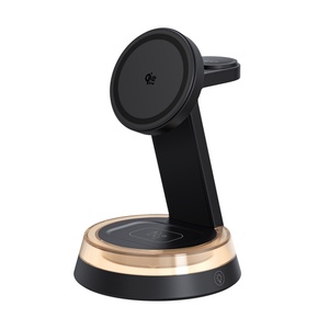 Base de Carga Magnética Plegable 3 en 1, Cargador Inalámbrico Rápido y Portátil para iPhone, Reloj y Auriculares, con Iluminación Ambiental Nocturna - Product Image 2