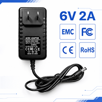 Alimentation à découpage OEM personnalisée 6V 2A 2000mA 12W, adaptateur secteur AC/DC avec fiches US, EU, UK, AU sur mesure pour moniteur