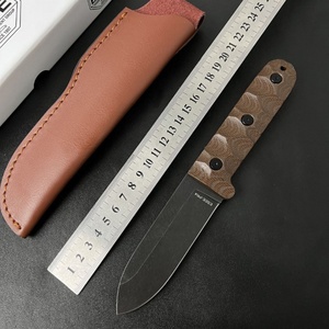 Cuchillo Bowie ES-PR4 DIY de punta recta para camping al aire libre, acero inoxidable, mango G10, 3 mm de grosor, 20 cm, multiusos, OEM - Product Image 1