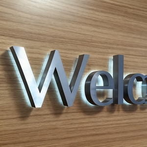 Toàn Bộ bán tùy chỉnh thép không gỉ chải signage không-chiếu sáng kim loại tên đường phố cho cửa hàng kinh doanh các công ty quảng cáo - Product Image 5