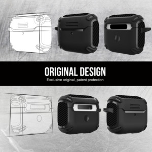 Funda de silicona suave de lujo para auriculares <span class=keywords><strong>2021</strong></span> con llavero de fibra de carbono TPU funda protectora completa para <span class=keywords><strong>airpods</strong></span> <span class=keywords><strong>1</strong></span> 2 3 PRO para <span class=keywords><strong>airpods</strong></span> 4 - Product Image 5