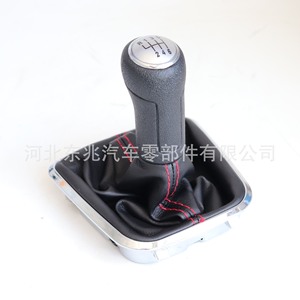Funda para palanca de cambios de coche Polo, cuero negro granulado, para reemplazo y reparación - Product Image 4