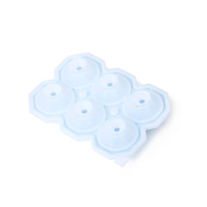 Moldes de silicona reutilizables para 6 cubos de hielo grandes con forma de diamante y tapa - Product Image 2