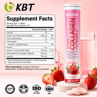 Compléments alimentaires effervescents au collagène et au glutathion, fabrication GMP, OEM, soins de la peau, marque privée