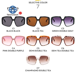 Teenyoun – <span class=keywords><strong>lunettes</strong></span> <span class=keywords><strong>de</strong></span> <span class=keywords><strong>soleil</strong></span> <span class=keywords><strong>de</strong></span> styliste irrégulières <span class=keywords><strong>de</strong></span> luxe surdimensionnées rétro en forme <span class=keywords><strong>de</strong></span> <span class=keywords><strong>femme</strong></span> 2023 nouvelle monture Large dégradé pour homme - Product Image 4