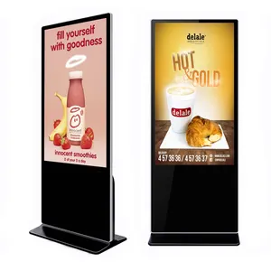 Il Monitor LCD verticale KINGONE <span class=keywords><strong>TV</strong></span> da 55 pollici pubblicizza la pubblicità dell'esposizione del supporto da pavimento dello schermo - Product Image 1