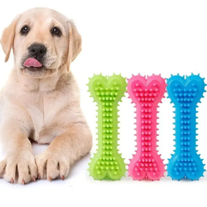 Giocattoli da Masticare per Animali Domestici in TPR a Forma di Osso per la Cura Dentale e la Pulizia dei Denti, Giocattoli Resistenti per Cani - Product Image 1