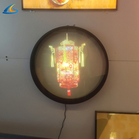 Équipement publicitaire 3D de taille personnalisée Ventilateur LED Projecteur d'hologramme mural vidéo Ventilateur holographique 3D innovant