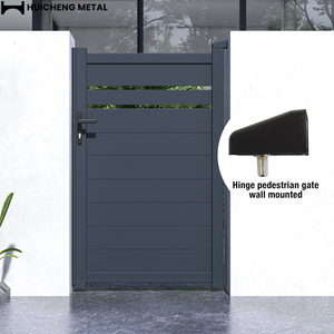 Portails de sécurité en aluminium sur mesure, thermolaqués noir et blanc, portails piétonniers, largeur 3m, <span class=keywords><strong>4m</strong></span>, hauteur 1,8m - Product Image 1