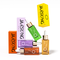 Flacon de sérum pour soins de la peau en verre coloré avec logo personnalisé, 20 ml, 30 ml, carré, luxueux, vide, flacon compte-gouttes pour huile essentielle cosmétique givré