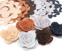 Mélange de laines en feutre découpé, artisanat diy, embellissements artificiels, fleurs en feutre, pour bouquet de nœuds aux cheveux, vente en gros, pièces
