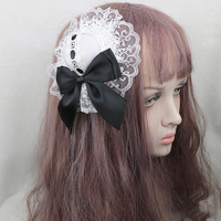 DREAM FASHION Mode Lolita, Épingles à Cheveux Élégantes Personnalisées en Dentelle et Satin, Style Anime, Bandeaux Lolita pour Cosplay, Accessoires Capillaires