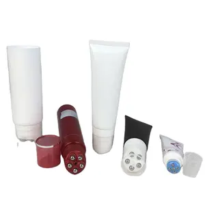 Empty Plastic Lip Oil Lip Gloss Container Applicator Cosmetic Massage Roller Massage Eye Cream Roll On Tube