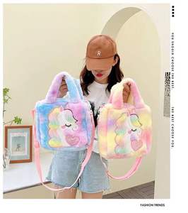 Promoción bolso de mano de felpa mochila-Bolso de escuela para niñas para viajes y lindos suministros de fiesta de mochila - Product Image 5