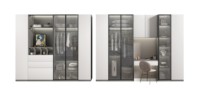 Armoire en bois massif multi-styles la plus vendue pour la chambre et le salon de la villa, espace de rangement