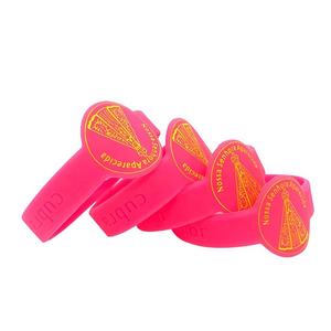 Regalos promocionales Evento Pulseras de silicona de 1 pulgada Forma de reloj Pulsera de goma de diseño personalizado - Product Image 6