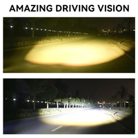 Projecteur LED bicolore au design Alien 20W, mini phares antibrouillard avant pour moto, étanche, 2 lentilles pour camions, VTT, Jeeps
