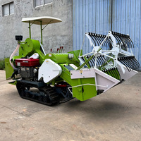 Moissonneuse-batteuse agricole à chenilles diesel 25 CV, mini-moissonneuse-batteuse pour riz, blé, soja et céréales, vente chaude