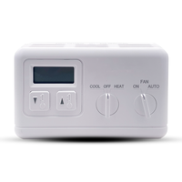 Thermostat non programmable pour pompe à chaleur à ventilo-convecteur 24V, économie d'énergie, ignifuge, PC+ABS, mural, pour bureau, appartement
