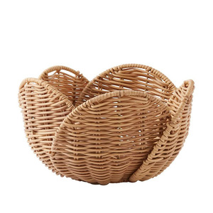 Plateau organisateur en rotin et corde fabriqué à la main et écologique Panier rustique polyvalent pour servir la décoration de la maison et de la table basse - Product Image 1