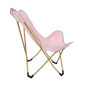 Hitree haute qualité pliable intérieur extérieur rose papillon chaise de camping pour la randonnée en plein air plage voyage avec sac de transport