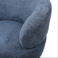 Fauteuil pivotant en tissu de salon moderne et confortable, vente en gros d'usine, base en métal doré à 360 degrés, fauteuil de détente à une place