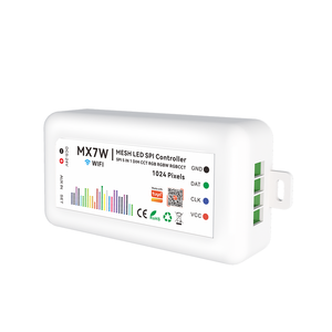 Controlador LED SPI de malla MX7W, 1024 píxeles, control por aplicación WiFi, DC5-24V, 5 en 1, RGB CCT, regulador de intensidad, control por voz, 30m - Product Image 6