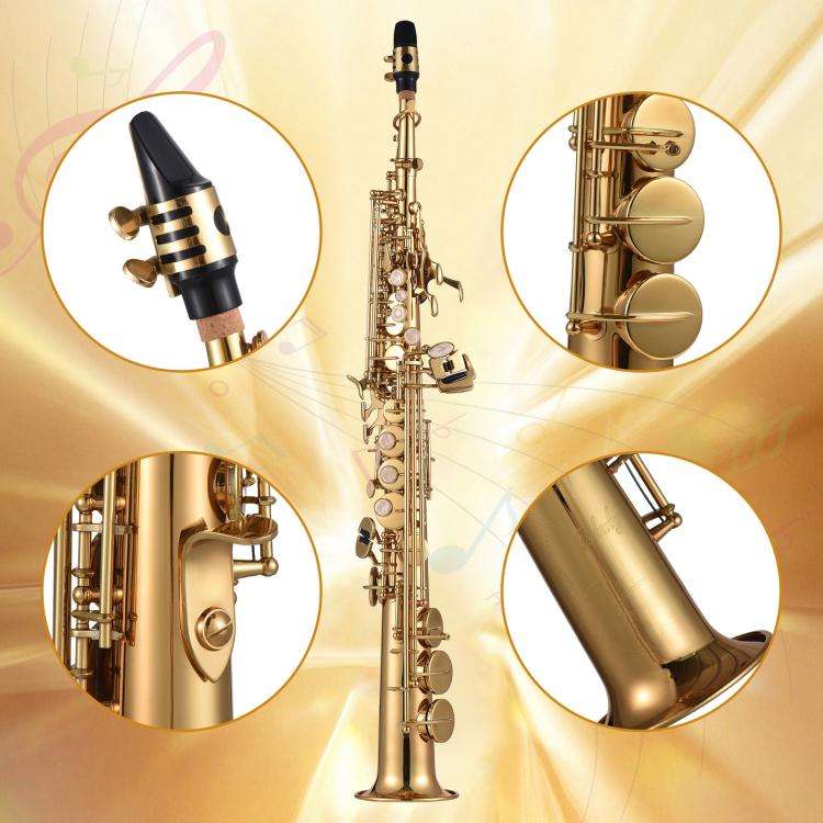 Btuty ソプラノサックス ストレートサックス ブラス Bb B♭ 木管楽器