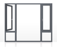 Ventana Abatible Horizontal de Aleación de Aluminio con Vidrio Templado y Mosquitera Magnética, Diseño Insonorizado para Dormitorio y Baño