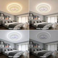 Plafonnier LED rond anti-scintillement motif cerf porte-bonheur, 3 couleurs réglables, économie d'énergie, CRI élevé pour personnes âgées, scellé, longue durée de vie