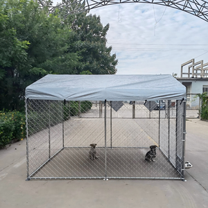 Enclos et chenil extérieur robuste pour chien : Parc d'exercice extra-large en acier galvanisé avec abri pour chiens de grande et très grande race - Product Image 3