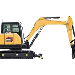 Haute qualité utilisé SANY SY60C 6Ton Mini pelle sur chenilles Kubota moteur KYB cylindre hydraulique avec seau PLC pompe fabriqué en Chine - Product Image 1