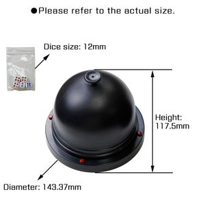 Agitateur de dés électrique à roulis automatique-<span class=keywords><strong>Jeux</strong></span> de société et éducation spéciale, démonstrateur de probabilité de <span class=keywords><strong>physique</strong></span> (conception ABS noire) - Product Image 2