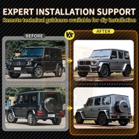 Kit carrosserie style BB 800 pour Mercedes Benz Classe G W465 en matériau PP : Lame avant, Calandre avant, Capot moteur, Pare-chocs arrière, Aileron arrière