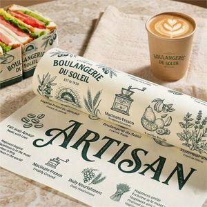 Papel de Envolver para Alimentos con Logotipo Personalizado, Recubierto de PE Antigrasa, Reciclable, para Envolver Sándwiches, Pan, Hamburguesas y Pasteles, para Restaurantes - Product Image 4