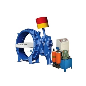 <span class=keywords><strong>Vanne</strong></span> papillon hydraulique à fermeture lente en fonte ductile à <span class=keywords><strong>double</strong></span> bride PN16 grande taille pour station de pompage <span class=keywords><strong>d</strong></span>'eau - Product Image 1