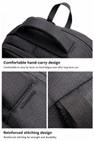 Tas Ransel Oxford Hitam Fashion Unisex Anti Maling Kapasitas Besar Ringan Kompartemen Laptop Pegangan Lembut-Tahan Air