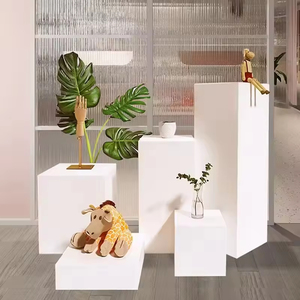 Modern Commercial Boutique <strong>Display</strong> Case Wooden <strong>Lacquered</strong> MDF Hexagonal Exhibition Stand Luminous Light Glass <strong>Table</strong> for Museums - Product Image 2