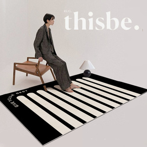 Tapis Thisbe à motif géométrique abstrait, rectangulaire, antidérapant, en fibre de polyester, décoration d'intérieur, style 2024 - Product Image 2