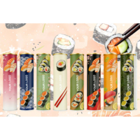 Conteneur d'emballage pour sushi Push Pop up Tube & Roller - Conteneur alimentaire jetable écologique à emporter