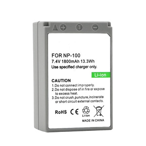 Batería NP-100 1800mAh CNP100 para Cámaras Digitales Casio Exilim Serie CE, Certificación RoHS, Venta al Por Mayor, Celdas Completas de Nivel 1 - Product Image 1
